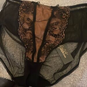💖 Dita Von Teese Savoir Faire Lace NWT Bra And Panty Set Panty is size 18 US